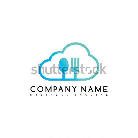 Restaurante nube exclusivo marca empresa plantilla Foto stock © vector1st