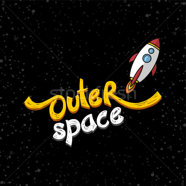 Espaço foguete vetor arte sol ciência Foto stock © vector1st
