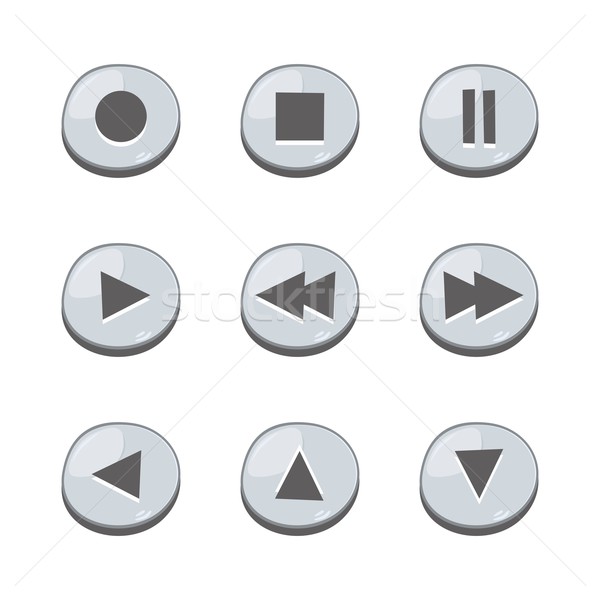 icon button set Stock photo © vector1st