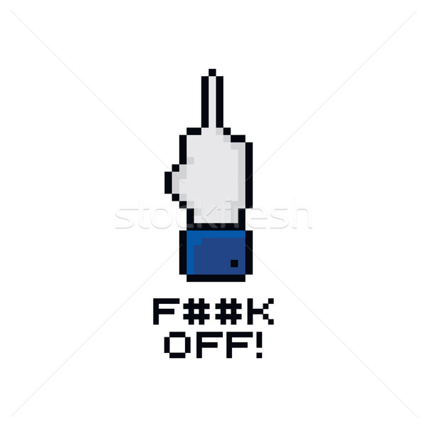 pixel theme hand gesture sign Stock photo © vector1st