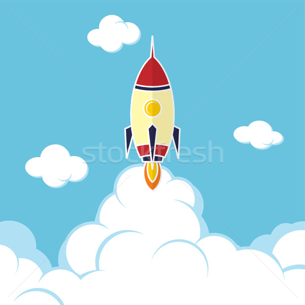 Cohete buque vector arte ilustración Foto stock © vector1st