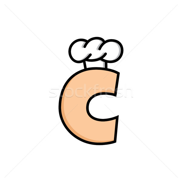 Szakács sapka logo logotípus levél étel terv Stock fotó © vector1st