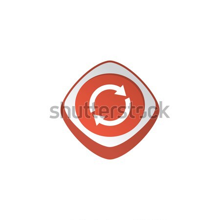 restart refresh glossy color app icon button game asset theme vector Stock photo © vector1st