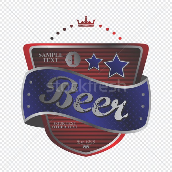Bier label vector grafische kunst ontwerp Stockfoto © vector1st