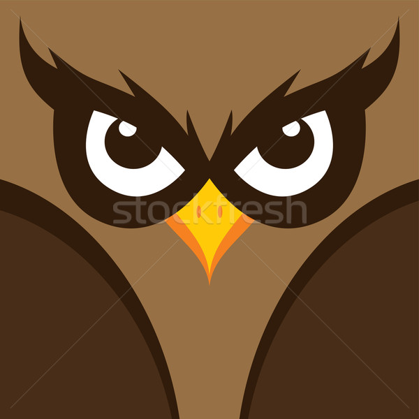 spooky owl illustration theme Stock photo © vector1st