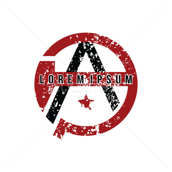 Anarchy Atheism Socialist Logo - Logotype Stock photo © vector1st
