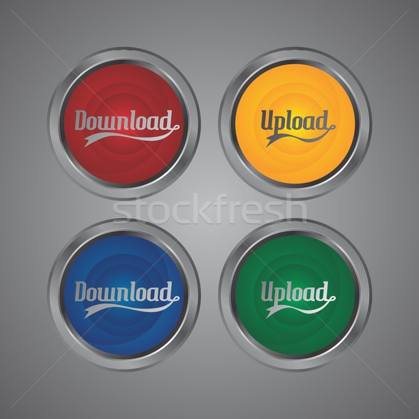 Knop icon vector grafische kunst illustratie Stockfoto © vector1st