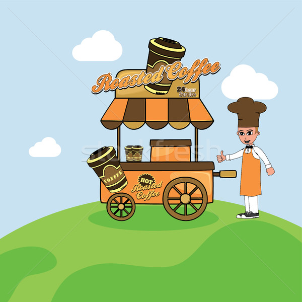 food cart vendor Stock photo © vector1st