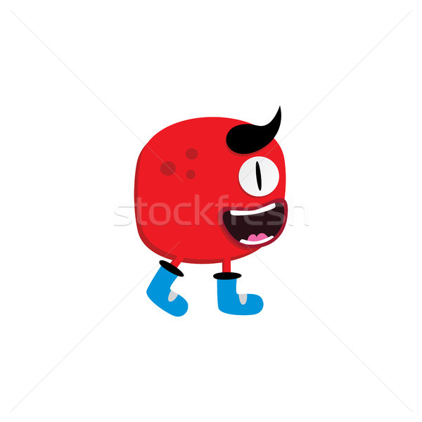 Cute aanbiddelijk lelijk scary grappig mascotte Stockfoto © vector1st