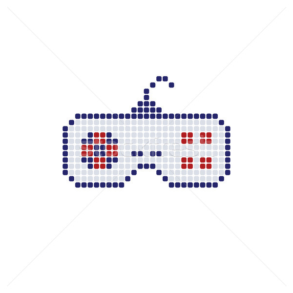 Drążek sterowy gry pocieszyć kropka logo Zdjęcia stock © vector1st
