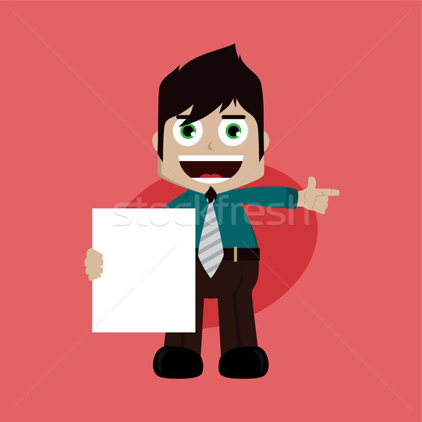 бизнесмен менеджера работу Cartoon Сток-фото © vector1st