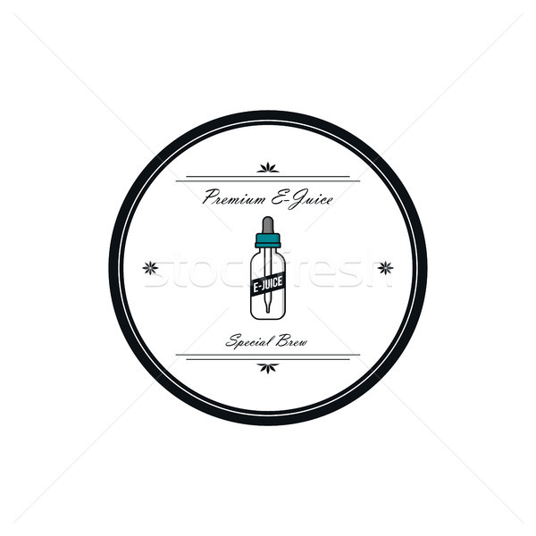 personal vaporizer e-cigarette e-juice liquid label badge set Stock photo © vector1st