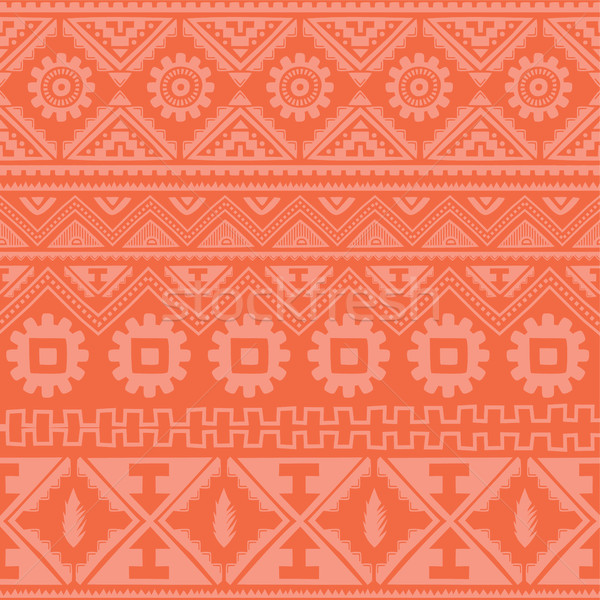 Stock photo: bright pink native american ethnic pattern