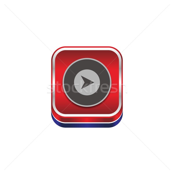 Nyíl ikon gomb média vektor grafikus Stock fotó © vector1st