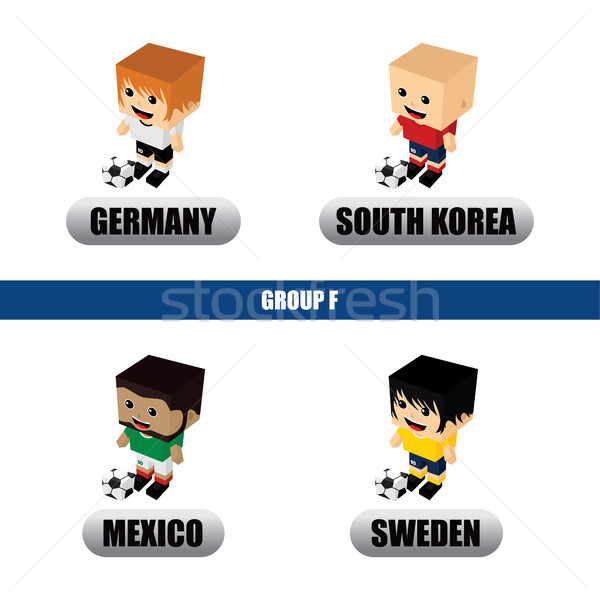 Gruppe Team Russland Fußballturnier Vektor Kunst Stock foto © vector1st