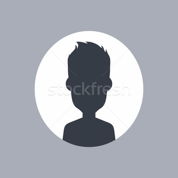 Onbekend mannelijke silhouet vector kunst illustratie Stockfoto © vector1st