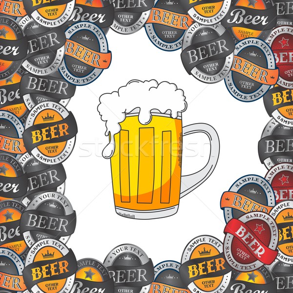 ビール ラベル ベクトル グラフィック 芸術 デザイン ストックフォト © vector1st