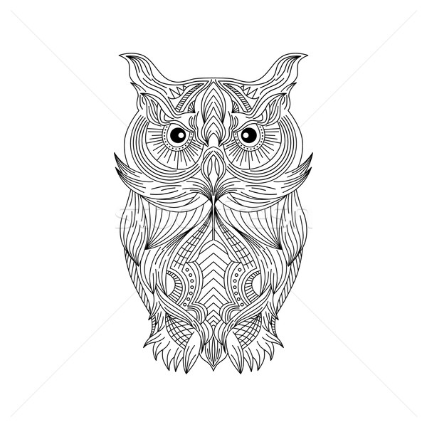 Stock photo: owl art theme