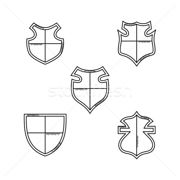 Stock photo: cartoon shield doodle theme