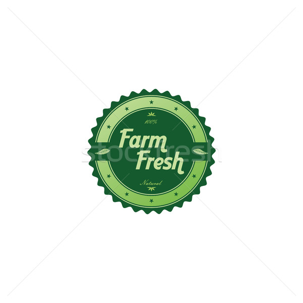 fresh eco friendly green theme label Stock photo © vector1st