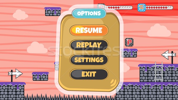 ゲーム ベクトル 芸術 グラフィックデザイン ストックフォト © vector1st