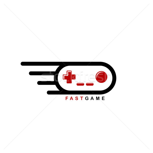 video game joystick console theme logo template Stock photo © vector1st