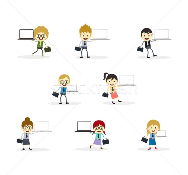 business presentation cartoon character Stock photo © vector1st