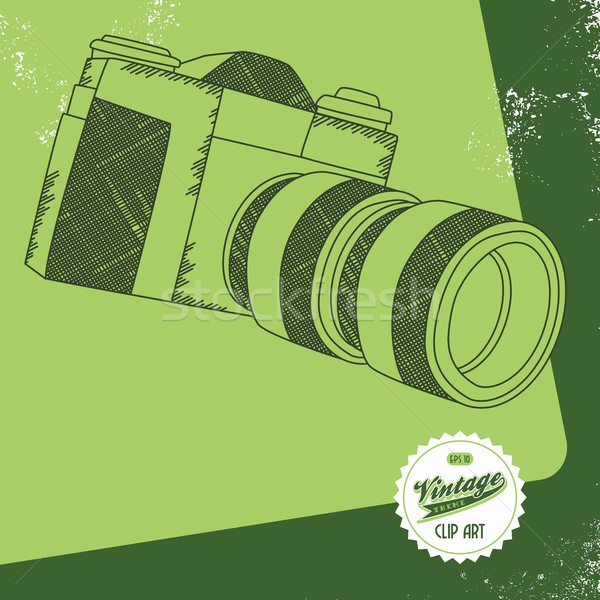 Médias interface caméra vecteur graphique art [[stock_photo]] © vector1st