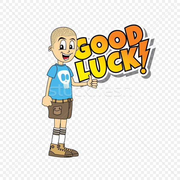 male cartoon character good luck theme Stock photo © vector1st
