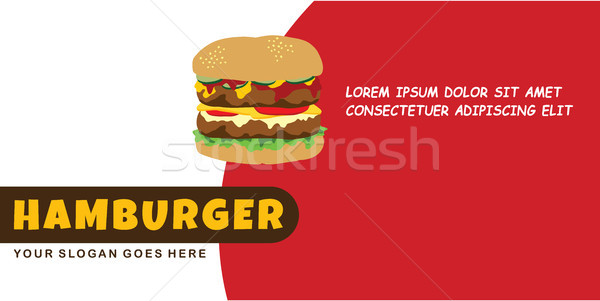 Stockfoto: Hamburger · voedsel · menu · banner · sjabloon