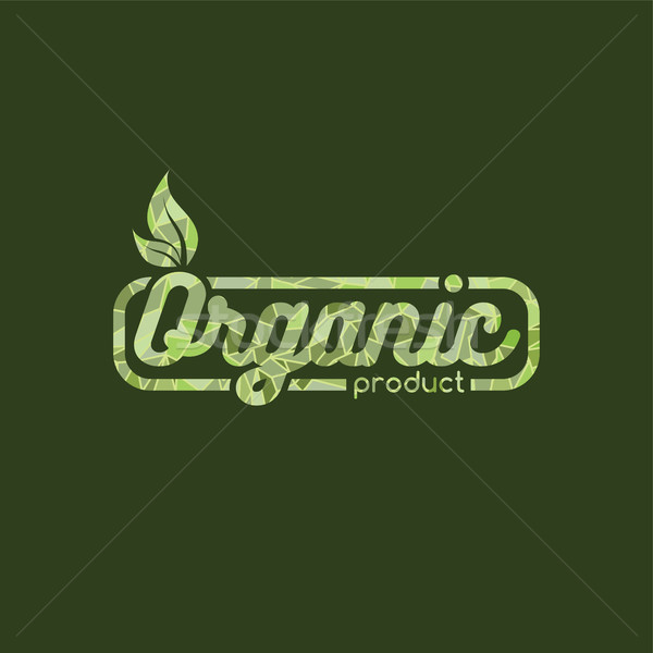 eco friendly natural label organic product sticker logo Stock photo © vector1st