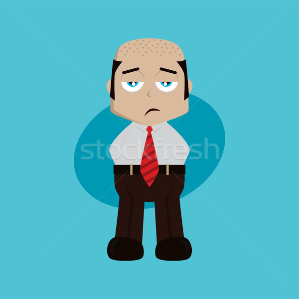 businessman manager at work cartoon vector art Stock photo © vector1st