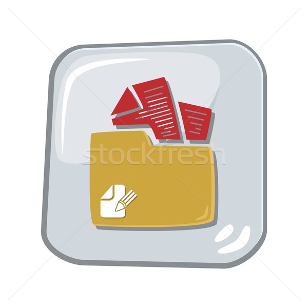 икона кнопки искусства вектора графических Сток-фото © vector1st