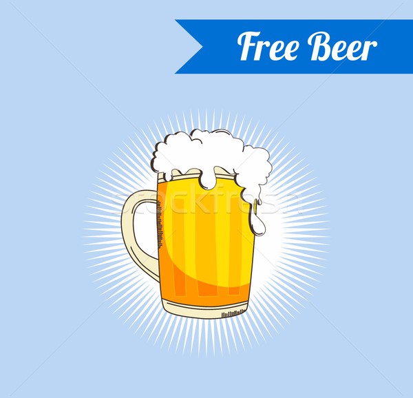 Birra alimentare bere grafica vettore arte Foto d'archivio © vector1st