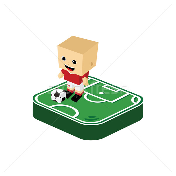 soccer player isometric cartoon Stock photo © vector1st