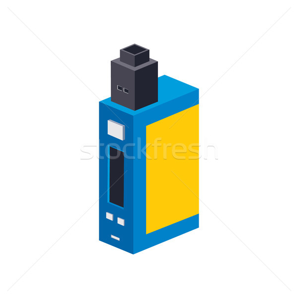Stock photo: isometric block electric cigarette personal vaporizer mod