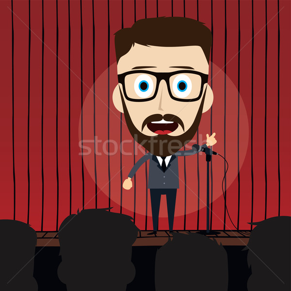 стоять вверх комедия Cartoon человека дизайна Сток-фото © vector1st