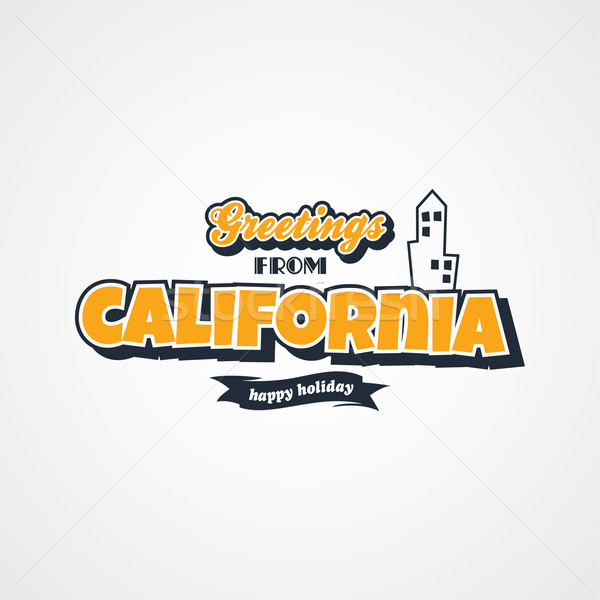 Californië vakantie vector kunst illustratie Stockfoto © vector1st