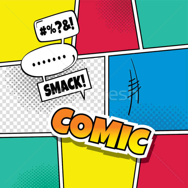 cartoon comic book template Stock photo © vector1st