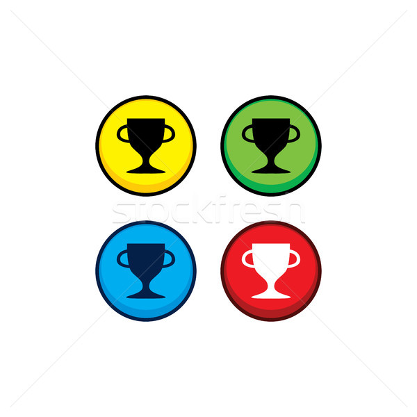 Szín játék nyereség menü ikon gomb Stock fotó © vector1st