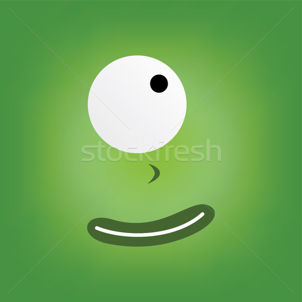 Verde monstru faţă vector artă Imagine de stoc © vector1st