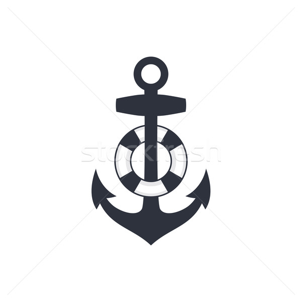 Marynarz kotwica ocean morski wektora sztuki Zdjęcia stock © vector1st