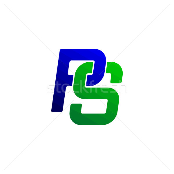 overlap initial letter alphabet sign symbol Stock photo © vector1st