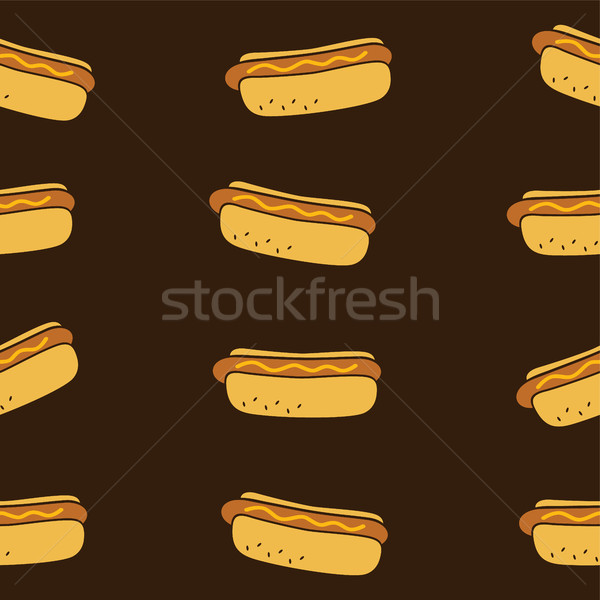 Stockfoto: Hotdog · heerlijk · vector · kunst · illustratie · achtergrond