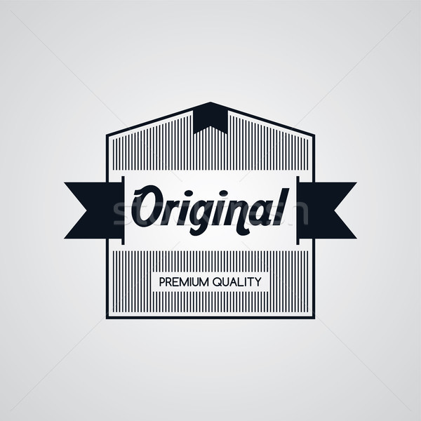 Original prima etiqueta retro placa emblema Foto stock © vector1st