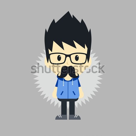 Desenho animado cara avatar quadro homem Foto stock © vector1st