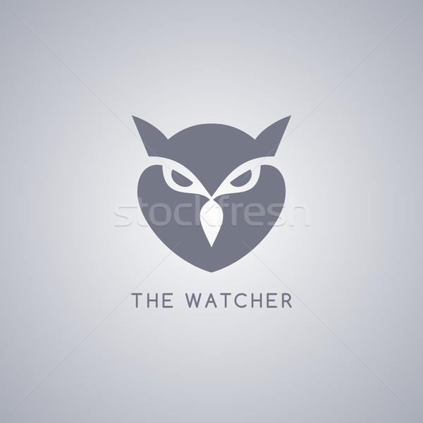 Sowa ptaków sztuki wektora ilustracja charakter Zdjęcia stock © vector1st