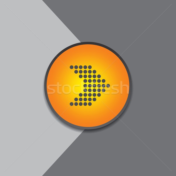 Arrow ikona przycisk mediów wektora graficzne Zdjęcia stock © vector1st