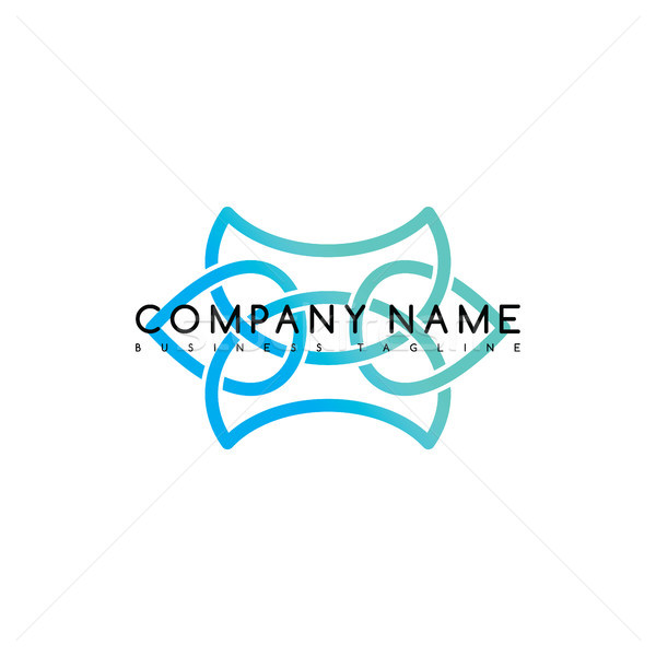 Vector Business emblem blue knot symbol curve looped icon logo logotype Stock photo © vector1st