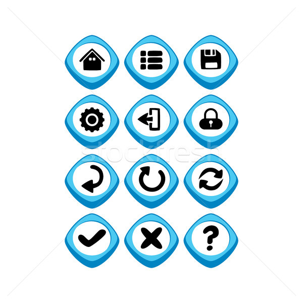 ゲーム アイコン にログイン シンボル ボタン ストックフォト © vector1st